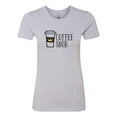 thumbnail image 1 of Women's Coffee Snob Ladies Short Sleeve T-shirt-Heather Grey-xxl, 1 of 4