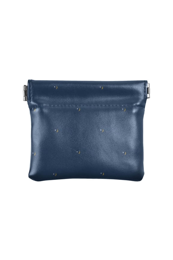 Women's Coin Purse Fish Pattern Small Leather Zipperless Wallet Card Holder Keychain Essentials