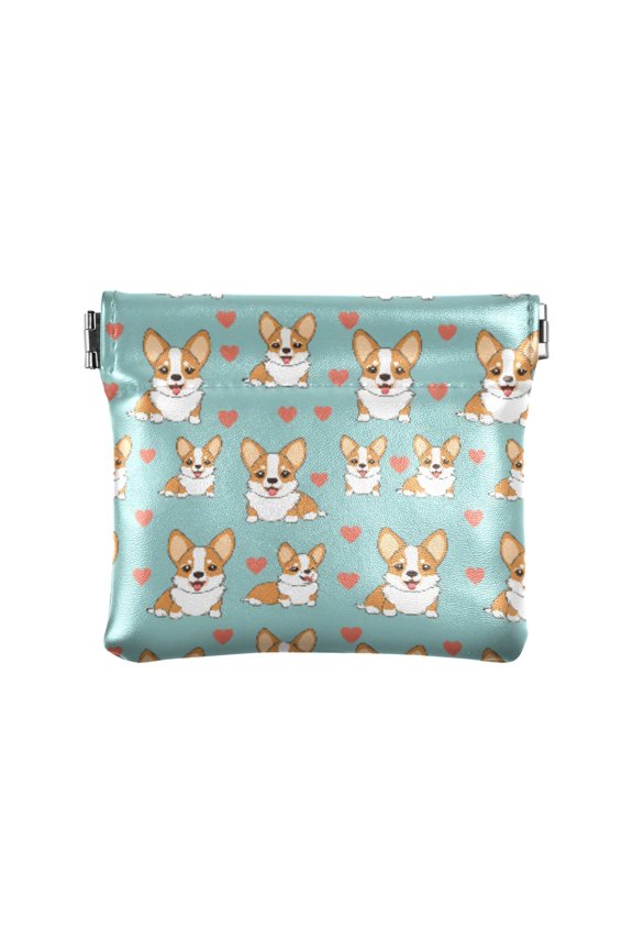 Women's Coin Purse Giraffe Small Leather Zipperless Wallet Card Holder Keychain Essentials