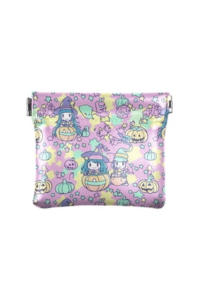 Women's Coin Purse Little Witches Small Leather Zipperless Wallet Card Holder Keychain Essentials