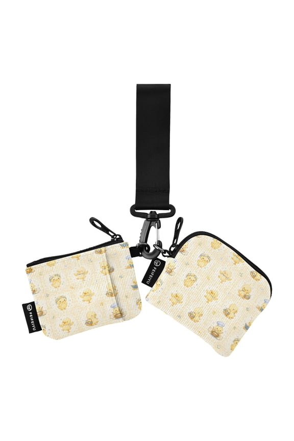 Women's Coin Purses Keychain Wallet Women's Card Cases Women's Wallets Card Cases & Money Organizers Cream Tiny Duck