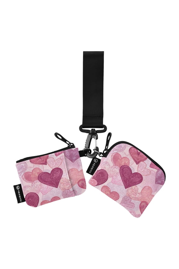 Women's Coin Purses Keychain Wallet Women's Card Cases Women's Wallets Card Cases & Money Organizers Heart Pattern Digital