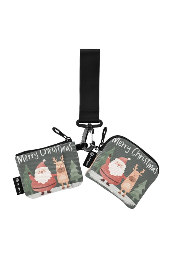 Women's Coin Purses Keychain Wallet Women's Card Cases Women's Wallets Card Cases & Money Organizers Merry Christmas Deer