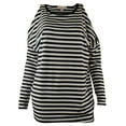 thumbnail image 1 of Women's Cold-Shoulder Striped Top-NW-M, 1 of 3