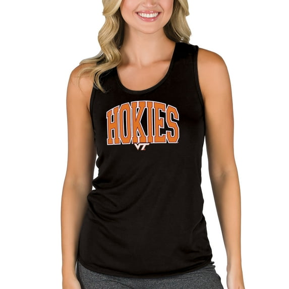 Women's College Concepts Black Virginia Tech Hokies Marathon Racerback Tank Top
