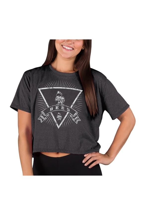 Women's Concepts Sport Charcoal Salt Lake Bees Quest Knit Crop Top