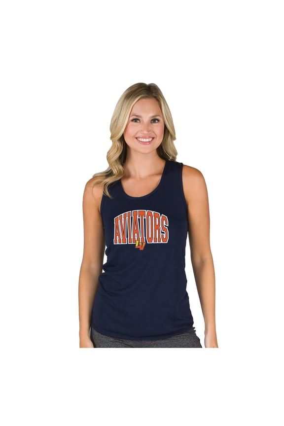 Women's Concepts Sport Navy Las Vegas Aviators Marathon Racerback Tank Top