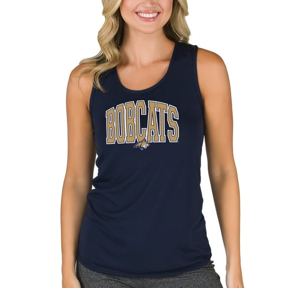 Women's College Concepts Navy Montana State Bobcats Marathon Racerback Tank Top