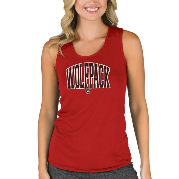 Women's College Concepts Red NC State Wolfpack Marathon Racerback Tank Top