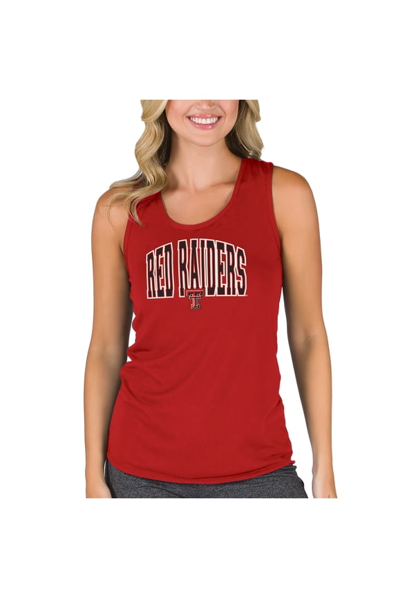 Women's College Concepts Red Texas Tech Red Raiders Marathon Racerback Tank Top