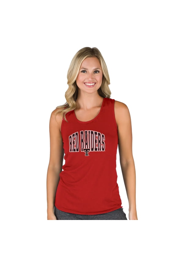 Women's College Concepts Red Texas Tech Red Raiders Marathon Racerback Tank Top