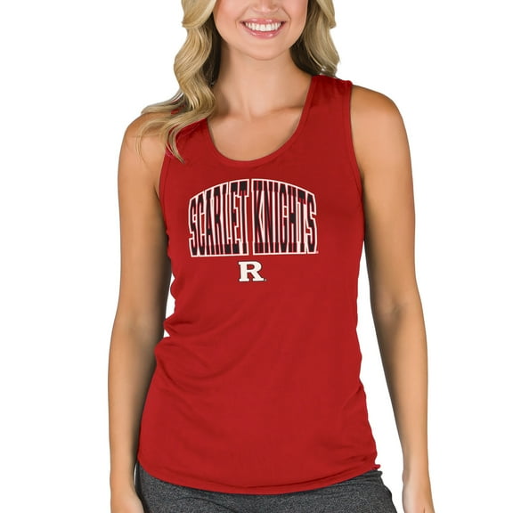 Women's College Concepts Scarlet Rutgers Scarlet Knights Marathon Racerback Tank Top