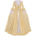 thumbnail image 1 of Women's Colonial Georgian Rococo Yellow Dress 18th Century Marie Antoinette Rococo Gown Dress, 1 of 7