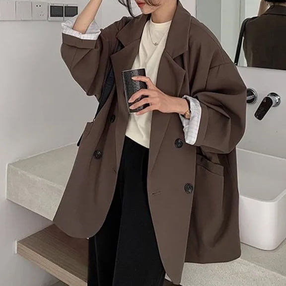 Women's Color Block Blouse Casual Top Long Sleeve Round Neck Shirt Style​​