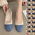 thumbnail image 1 of Women's Color Block Flat Shoes, Plus Size Comfortable Round Toe Casual Flats for Spring Autumn Wear, 1 of 5