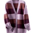 thumbnail image 1 of Women's Color Block Open Front Cardigan, Womens Fall Sweaters, Long Sleeve Casual Knit Layering Sweater, 1 of 4