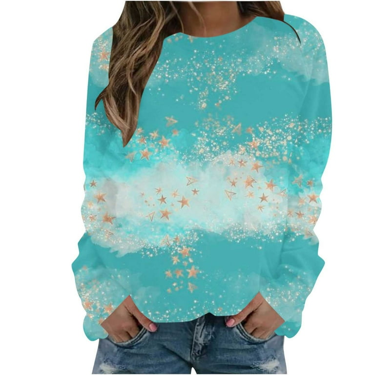 Modern casual printed color long sleeve sweatshir new arrivals