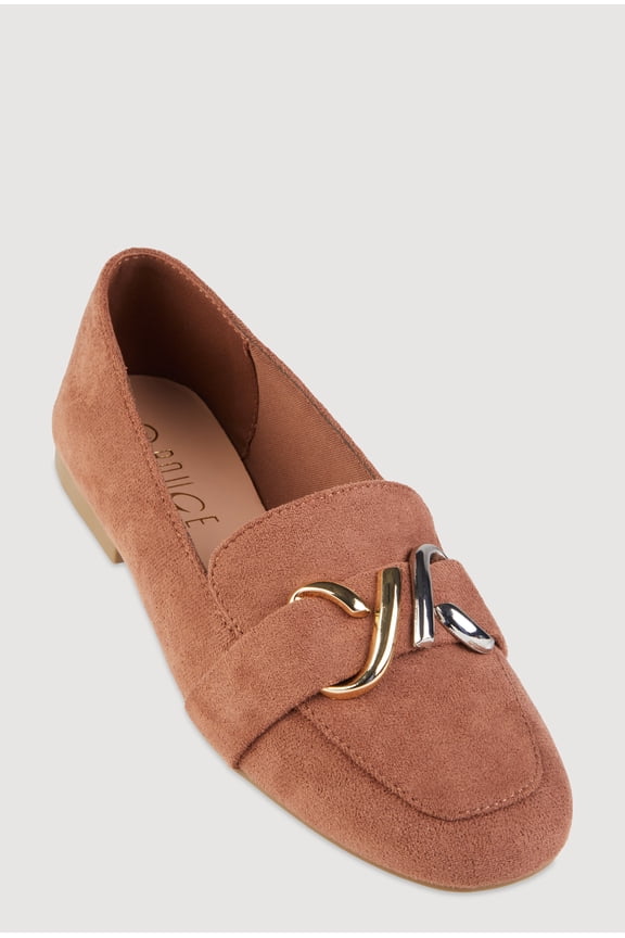 Women's Two Tone Pendant Detail Flats
