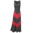 thumbnail image 1 of Women's Color Block Striped Good Stretch Long Dresses, 1 of 4
