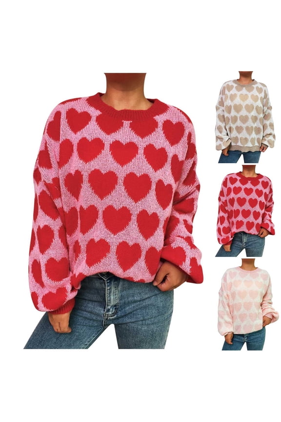 Women's Color Block Striped Sweater Pullover Top Long Sleeve Knit Crewneck Loose Fit Casual Warm Soft Cozy Fashion Essential for Women Casual Daily Wear Loungewear Travel Outfits