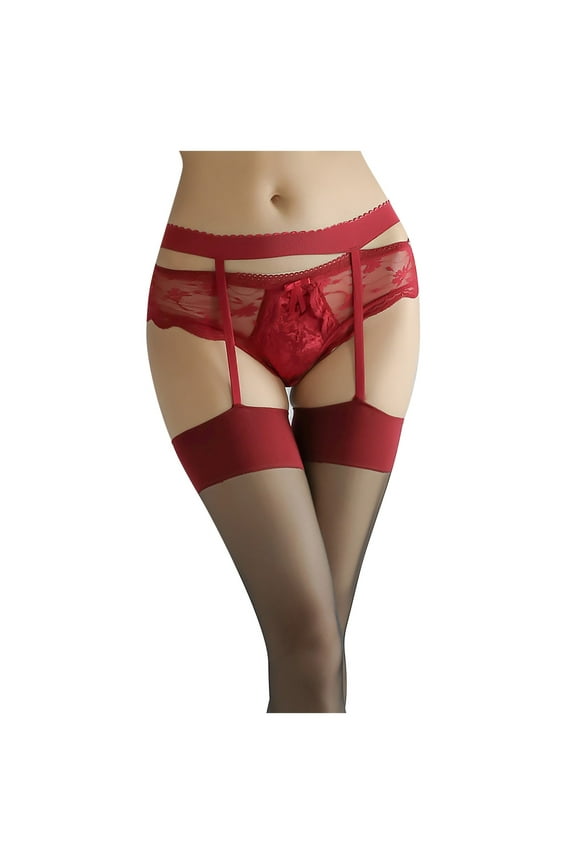 Women’s Color Block Suspender Bodystocking – Sexy Sheer Mesh Fabric, Stretch Fit Compression Socks for Women, Ideal for Parties and Holidays