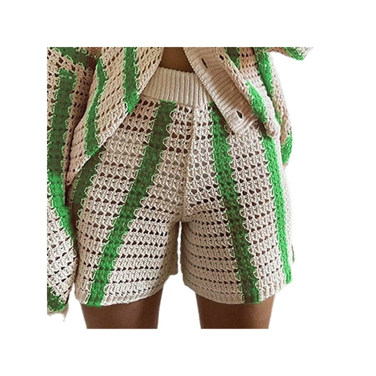 Long knit shorts hotsell