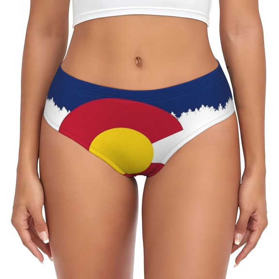 Women's Colorado Flag Hipster Underwear 3D printed Bikini Panties Briefs XX-Large