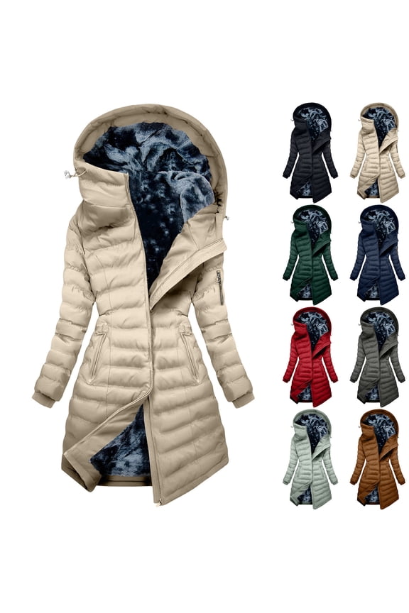 Women's Colorblock Hooded Coat Long Sleeve Loose Fit Outerwear Jackets Coats Solid Color Casual Daily Wear Streetwear Travel Fashion Essential Gift for Women | CSEONE,Army Green XL