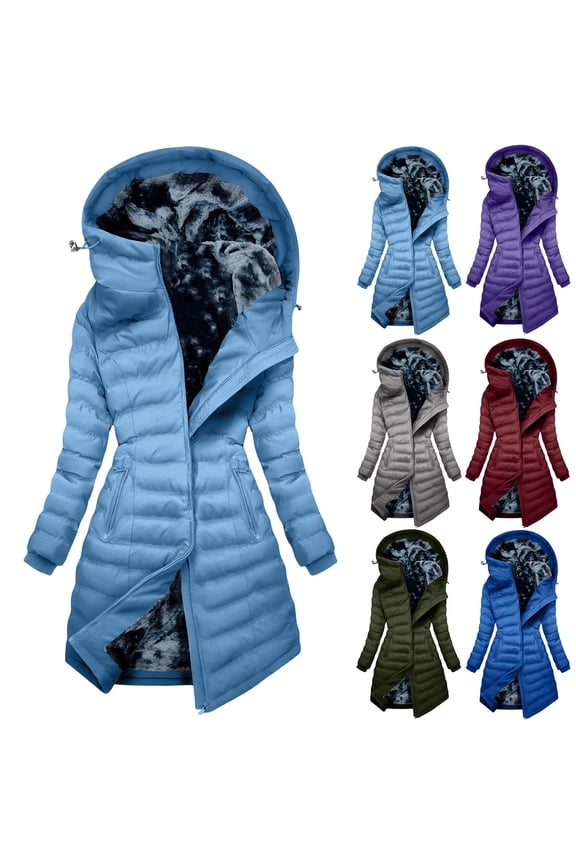 Women's Colorblock Hooded Coat Long Sleeve Loose Fit Tops Jackets Outerwear Casual Daily Wear Streetwear Fashion Essential Gift for Women | CSEONE,Purple L