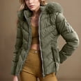 thumbnail image 1 of Women's Colorblock Hooded Jacket with a Round Neck and Long Sleeves Colorblock Coat Featuring a Casual Relaxed Silhouette, 1 of 6