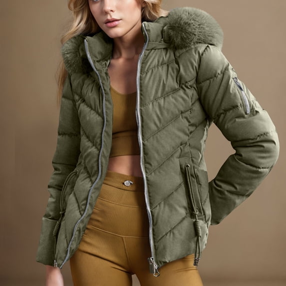 Women's Colorblock Hooded Jacket with a Round Neck and Long Sleeves Colorblock Coat Featuring a Casual Relaxed Silhouette