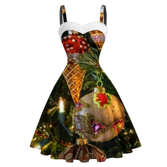 DailyTrove Women's Colorful Floral Print Fit & Flare Dress, Sleeveless, Garden Party & Brunch Wear, Breathable Cotton Fabric