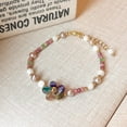 thumbnail image 1 of Women's Colorful Flower Pearl Bracelet, 1 of 2
