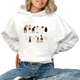 thumbnail image 1 of Women's Colorful Goat Group Graphic Breathable Hoodie Top Casual Comfortable Hooded long-sleeved White S-2XL, 1 of 6
