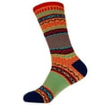 thumbnail image 1 of Women's Colorful Patterned Socks - Vintage Knitted Fashion Novelty Funky Crazy Designer Argyle Striped Dress Cotton Over the Calf Socks - Color 5 - Size Large - 1 Pair, 1 of 5