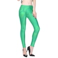 thumbnail image 1 of Women's Colorful Shiny Leather Leggings Metallic Finish Cropped 9/10 Length - Skinny Fit, Versatile for Fall - M-XXL, 1 of 2