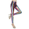 thumbnail image 1 of Women's Colorful Shiny Leather Leggings Metallic Finish Cropped 9/10 Length - Skinny Fit, Versatile for Fall - M-XXL, 1 of 2