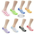 thumbnail image 1 of Women's Colorful Striped Solid Soft Casual Fuzzy Ankle Slipper Socks With Grip, 1 of 2