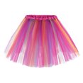 thumbnail image 1 of Women's Colorful Tulle Skirts Elastic High Waist Pleated Mesh Skirt Rainbow Tutu Skirt Layered Tulle Skirt Gifts, 1 of 4