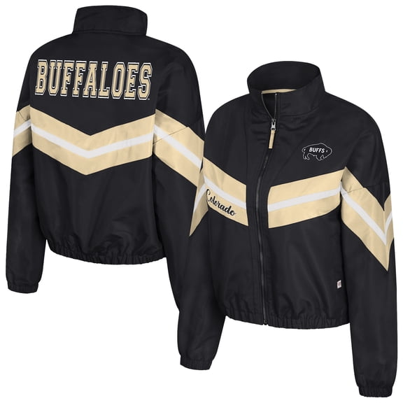Women's Colosseum Black Colorado Buffaloes Thin Ice Full-Zip Windbreaker
