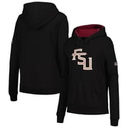 Womens Colosseum Black Florida State Seminoles Big Logo Pullover Hoodie