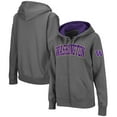 thumbnail image 1 of Women's Colosseum  Charcoal Washington Huskies Arched Name Full-Zip Hoodie, 1 of 3