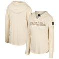 thumbnail image 1 of Women's Colosseum Cream Indiana Hoosiers OHT Military Appreciation Casey Raglan Long Sleeve Hoodie T-Shirt, 1 of 4