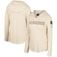 thumbnail image 1 of Women's Colosseum Cream Wisconsin Badgers OHT Military Appreciation Casey Raglan Long Sleeve Hoodie T-Shirt, 1 of 4
