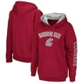 thumbnail image 1 of Women's Colosseum Crimson Washington State Cougars Loud and Proud Pullover Hoodie, 1 of 3