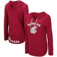 thumbnail image 1 of Women's Colosseum Crimson Washington State Cougars My Lover Lightweight Hooded Long Sleeve T-Shirt, 1 of 3