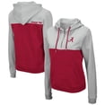 thumbnail image 1 of Women's Colosseum Gray/Crimson Alabama Crimson Tide Aidan Lightweight Half-Zip Hoodie, 1 of 3