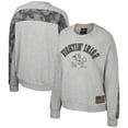 thumbnail image 1 of Women's Colosseum Heather Gray Notre Dame Fighting Irish OHT Military Appreciation Flag Rank Dolman Pullover Sweatshirt, 1 of 4