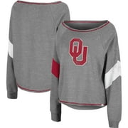 売れ筋商品|||コロシアム パーカー・スウェットシャツ アウター レディース Women's Gray Oklahoma Sooners Cue Cards Dip-Dye Raglan Pullover Sweatshirt Gray Women's Colosseum Gray Oklahoma Sooners Cue Cards Dip-Dye