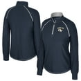thumbnail image 1 of Women's Colosseum Navy Georgia Tech Yellow Jackets Bikram Raglan Quarter-Zip Top, 1 of 3